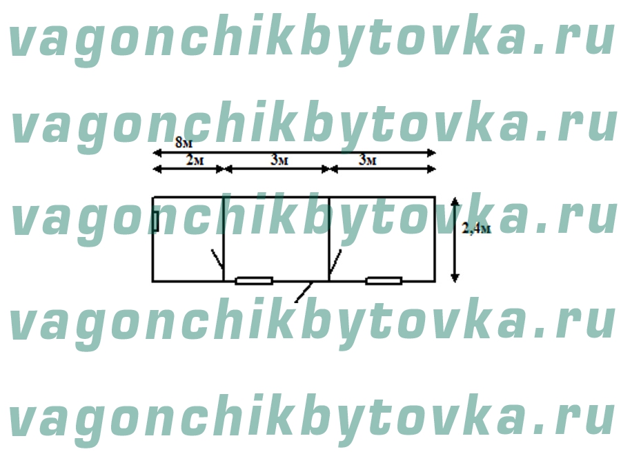 Прачечная из металлического вагончика 8м