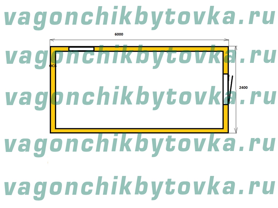 Офис из вагончика-бытовки 6м